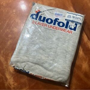 Vintage NOS Duofold Wool 2 layer baselayer Shirt gray USA new